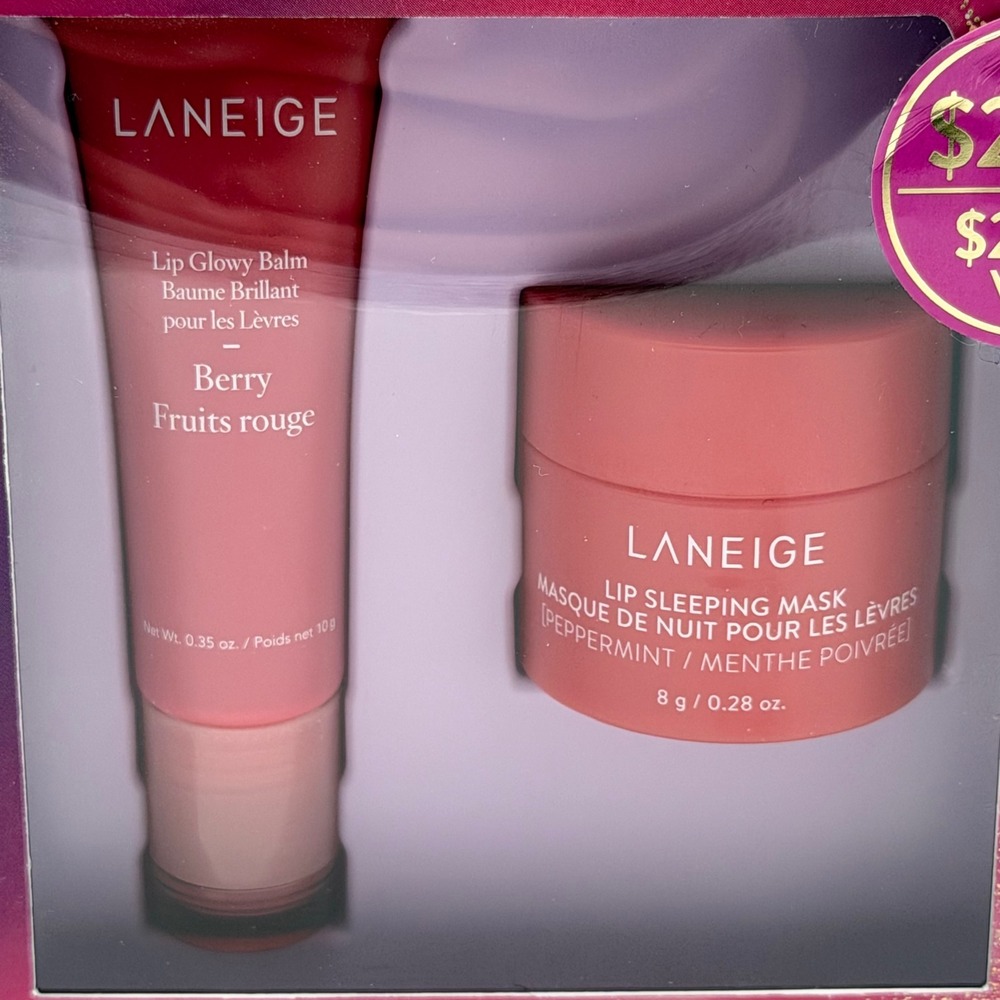 Laneige Divine Lip Duo Lip Glowy Balm & Sleeping Mask 2 Piece Gift Set New - Picture 3 of 10